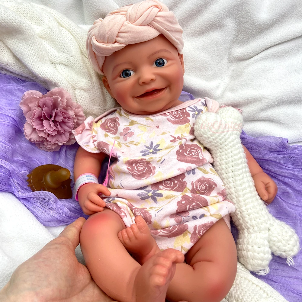 17 بوصة كامل الجسم السيليكون ولد من جديد طفل فتاة لمسة ناعمة واقعية وزن العلاج دمية حديث الولادة رفيق للأمهات المحزنات