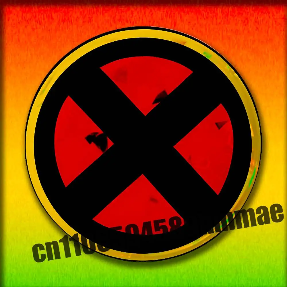 

For Mutant Red Yellow Black Emblem Round Pins Insignia Badge Case Backpack Ornament 44mm Brooch Button