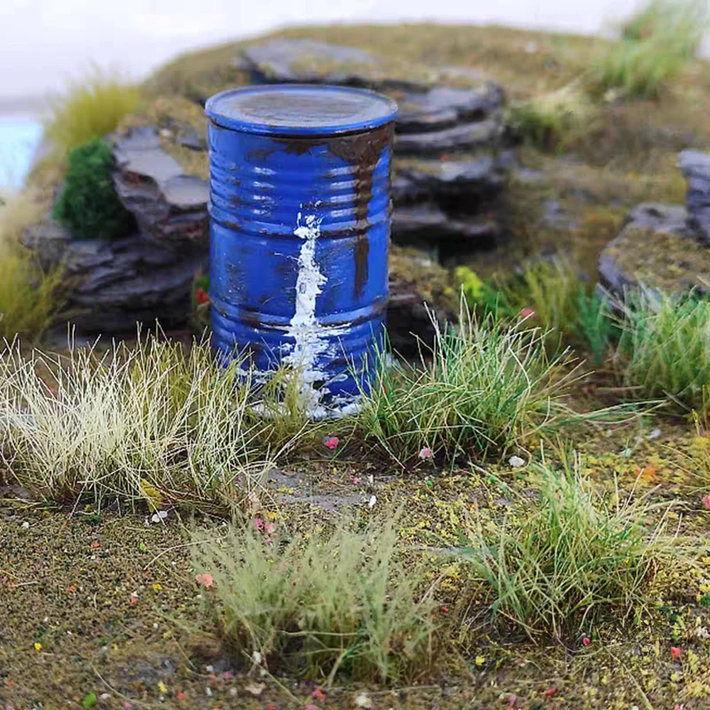 5 szt. Model beczki olejowej, beczka przemysłowa do łodzi RC, dioram, dekoracji modelarskich, pudełko do przechowywania, akcesoria do scen z gier wojennych i dioram.