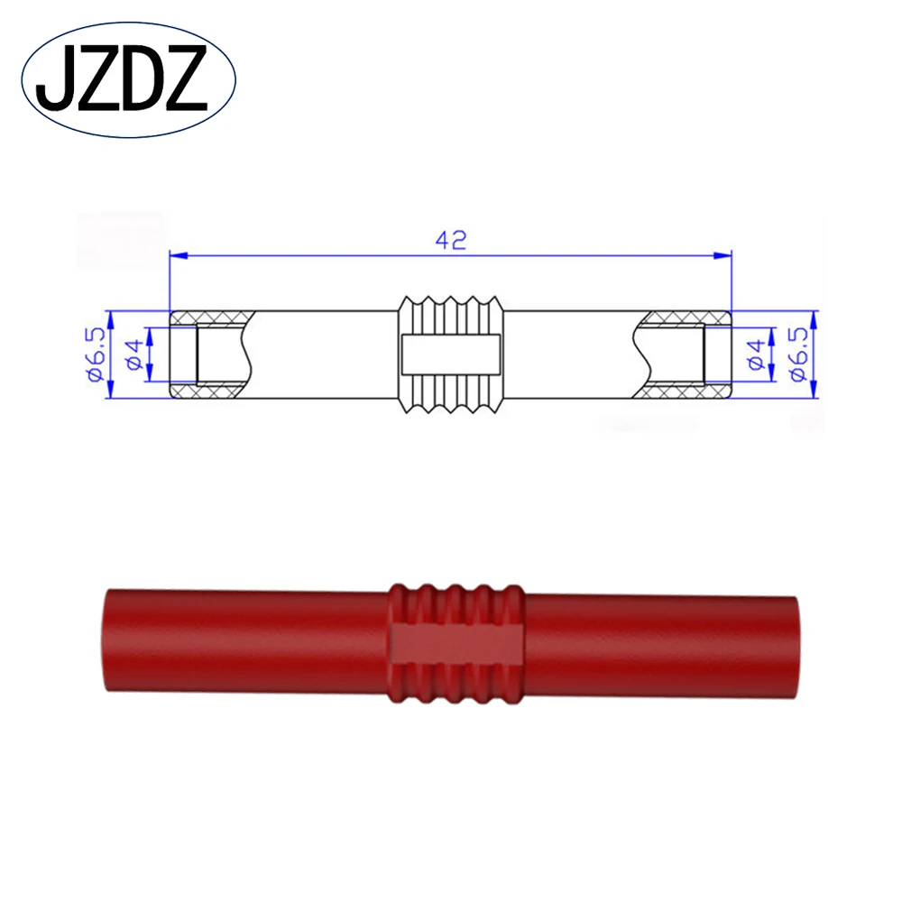 JZDZ 10pcs 4mm Banana Socket female adapter extension Insulated Banana Plug Coupler Connector J.20009