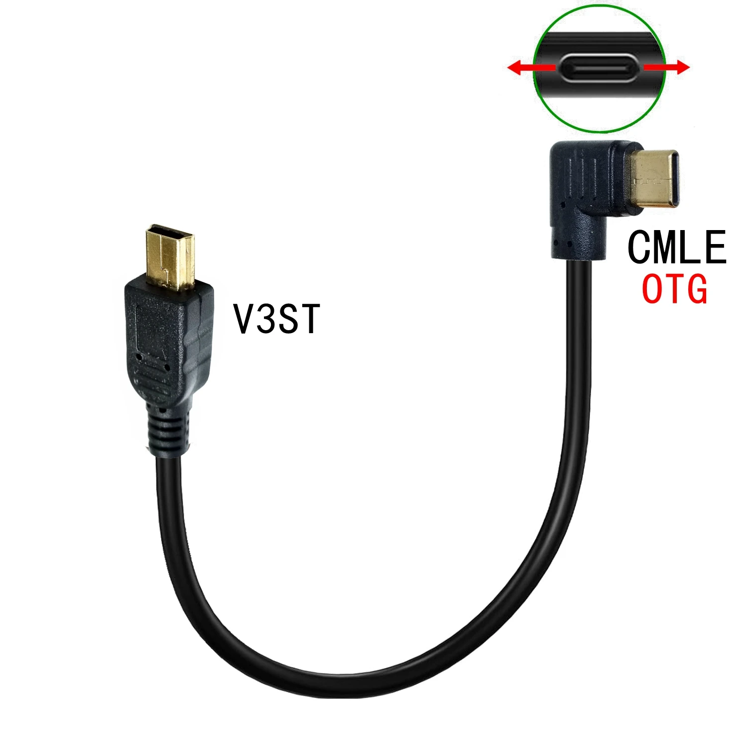 Kabel Micro Mini USB 3,1 męski a męski, adapter de datos OTG, kabel de carga 25 cm,, USB 2,0 type-C