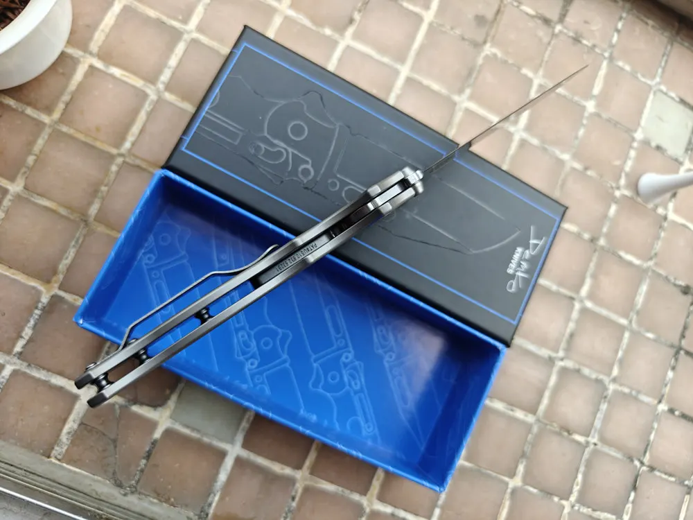 Ad20S جديد AD Demko عميق حمل السيراميك تحمل التيتانيوم مقبض علامة M390 شعار الجيب التكتيكية التخييم هانت EDC أداة سكين للفرد