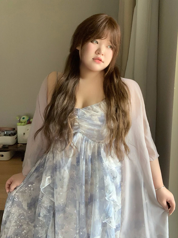 

Легкий длинный кардиган с цветочным кружевом и комплект из юбки и брюк из полиэстера, летняя коллекция