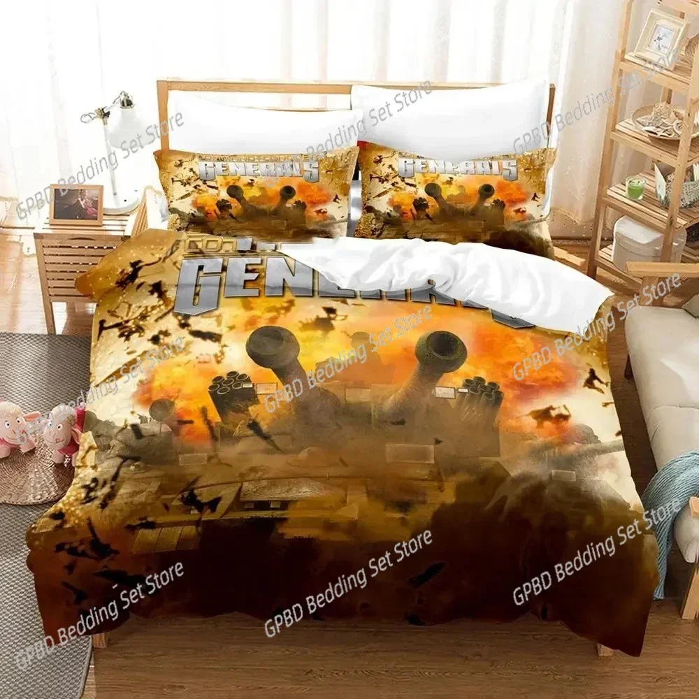 

3D Print Game Command And Conque Comfortable Duvet Quilt Cover Pillowcase Bedding Set Children Bedroom Decoration Home Textile