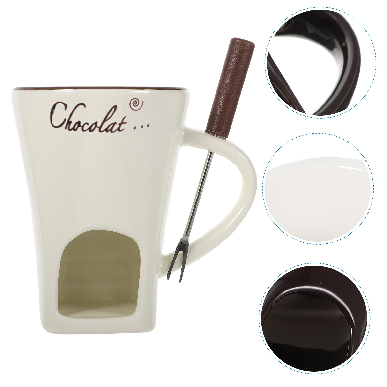 Compact Pot Fondue Espresso Cup Coffee Chocolate Melting Supplies Stainless Steel