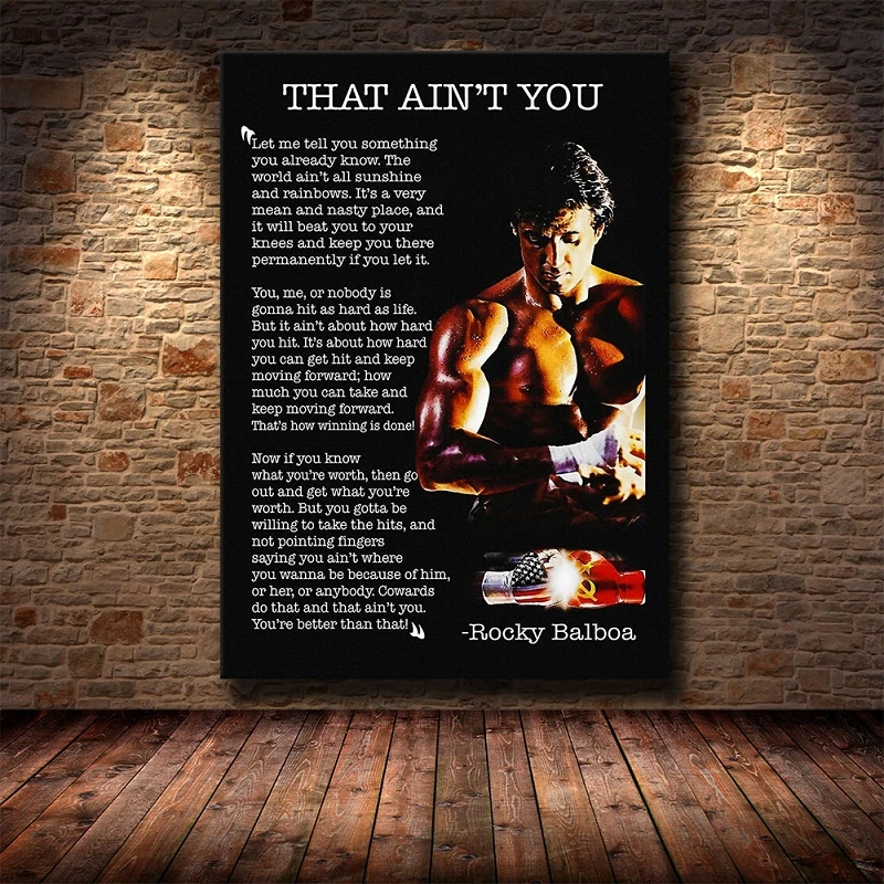 Retro Propaganda Boxing Bodybuilding Motivational Posters Wall Pictures Canvas Paintings for Living Room Home Decor