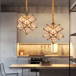 Five Pointed Star Pendant Light, Personalized and Creative Star, Entrance Foyer, Corridor, Balcony, Bedroom, American Restauran
