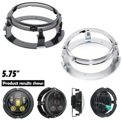 5.75 inch Headlight Bracket Kit Black / Chrome 5 3/4