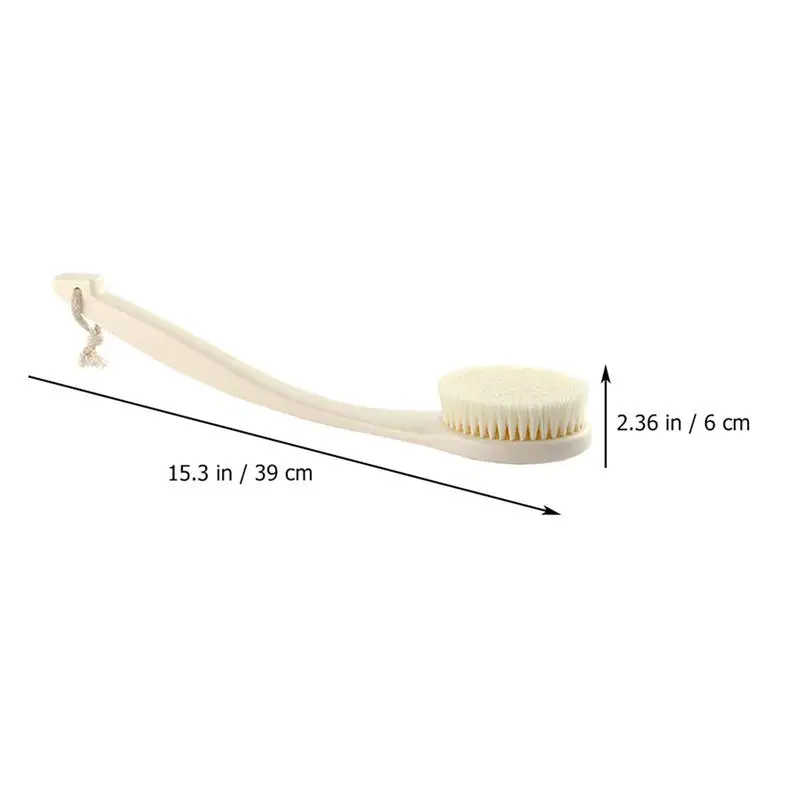 Body Cleaning Brush Long Handle Bath Brush Shower Foaming Brush Body Scrubber Back Scrubbing Bath Brush Soft Bristle Bath Brush