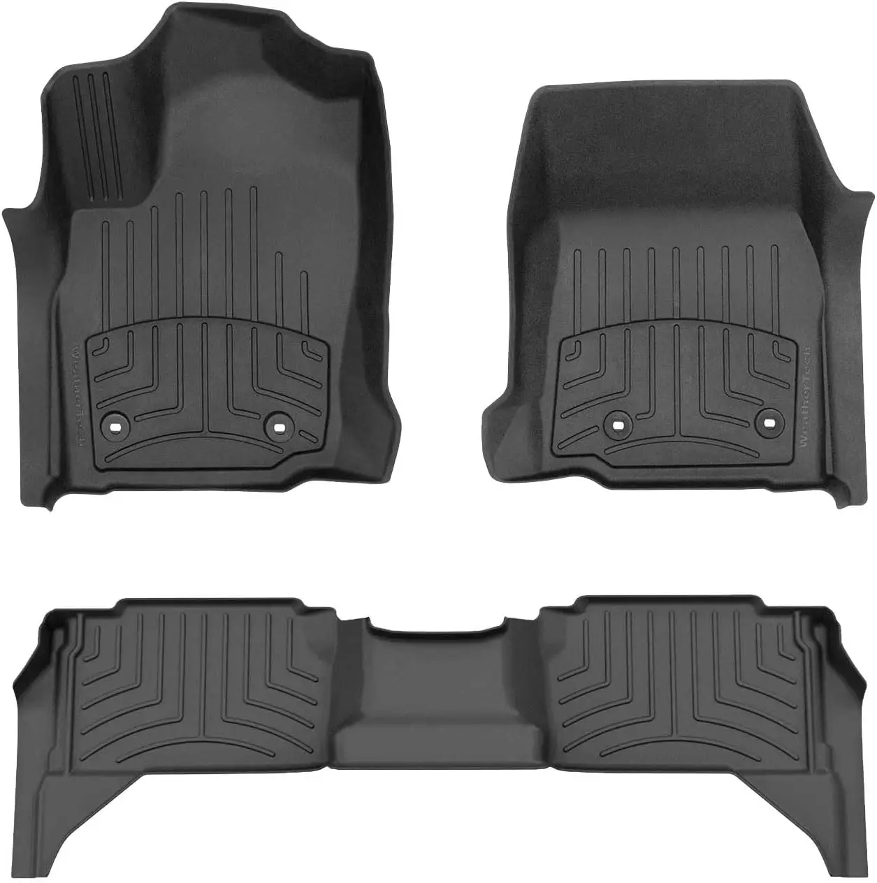 

Custom Fit Floor Mats for Cars, 1st & 2nd Row, WeatherTech HP, Black, High Performance