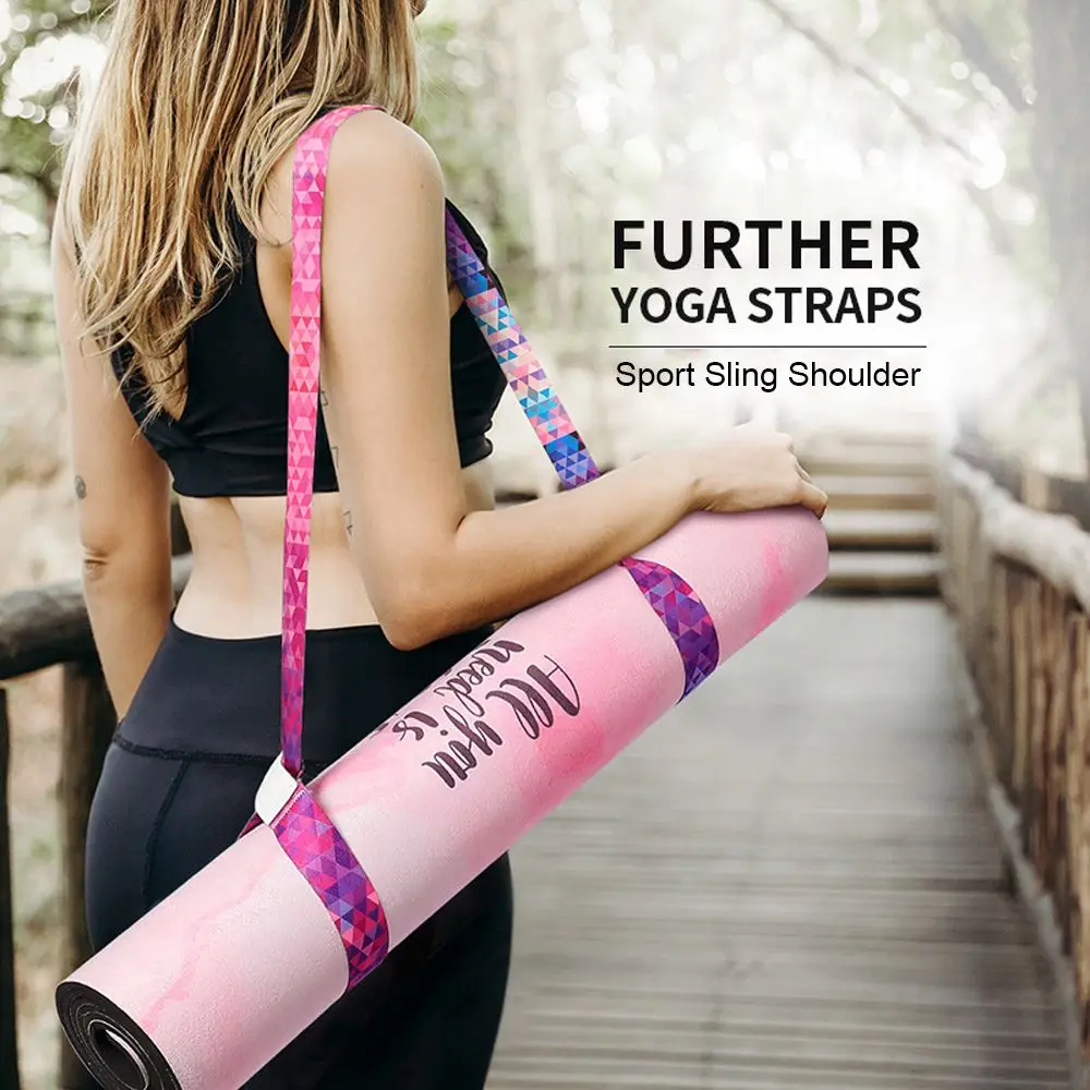 Yoga Mat Strap Belt Adjustable Sports Sling Shoulder Carry Strap Belt Exercise Stretch Fitness Equiment Elastic Yoga Belt Hot