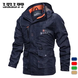 2023 Spring Men Fashion Jacket Mens Casual Windbreaker Bomber Jacket Coats Men Autumn Tactics Military Multi-Pocket Jackets Male