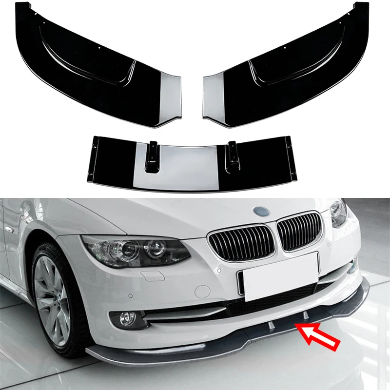 

Glossy Car Front Bumper Chin Lip Lower Spoiler Splitter Deflector Kit Cover Trim Protector For BMW 3 Series E92 E93 2006-2013