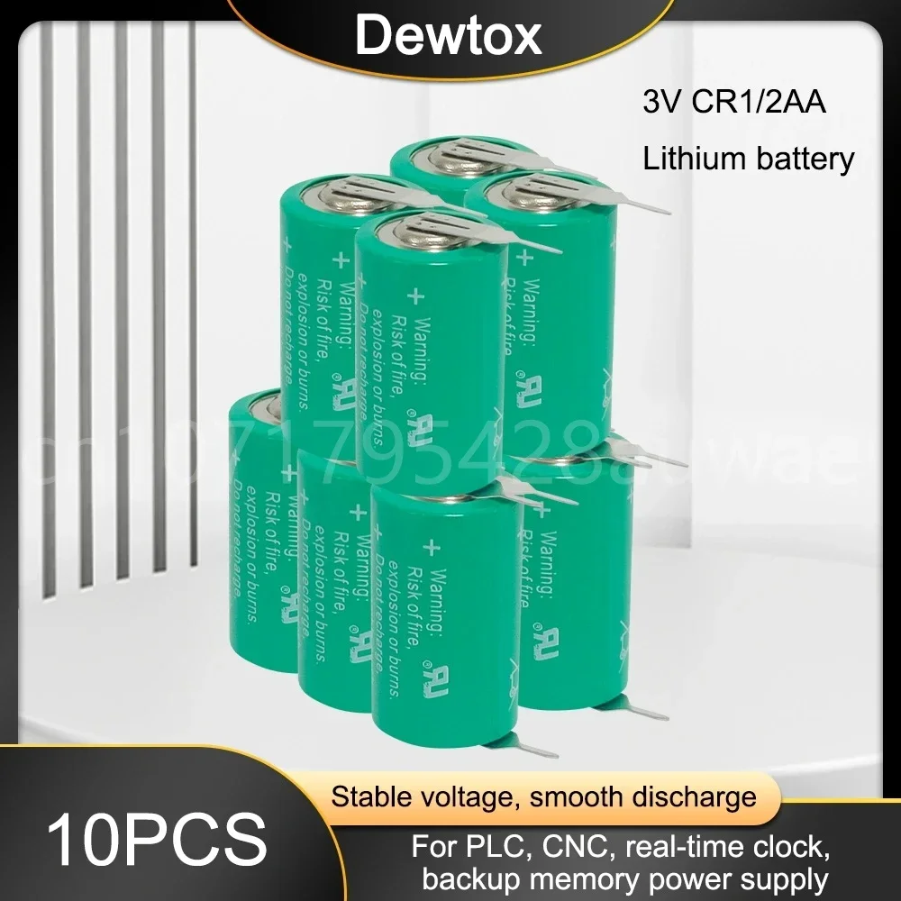 10PCS Original Brand New CR1/2AA 950mAh CR14250 Primary Lithium Battery for PNC CNC Machine Tools Alarm Clock Gas Water Meter