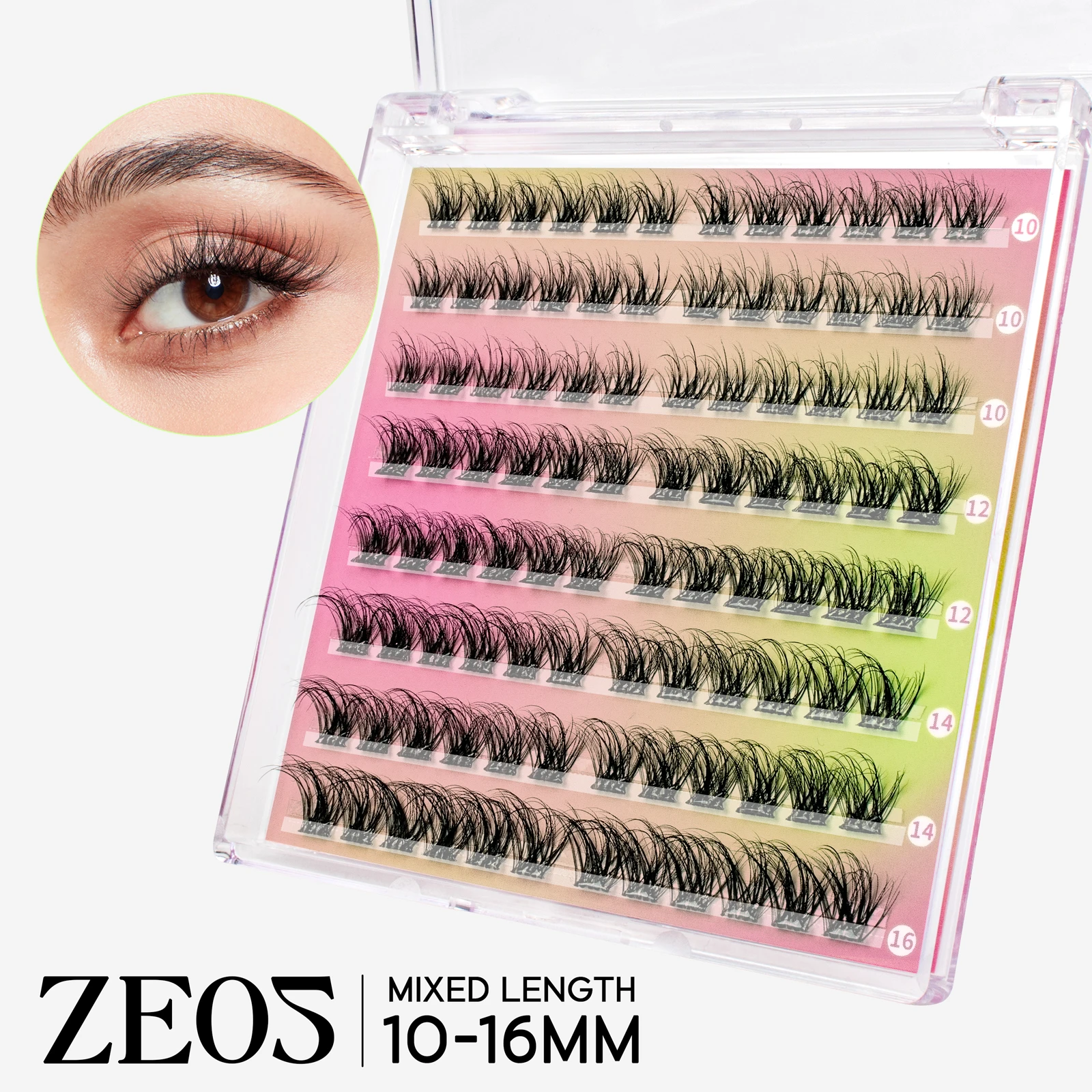 VYRILA Zelfklevende Cluster Wimpers Lijmvrij DIY Individuele Wimperverlenging Natuurlijke Zachte Wimpers Geen Lijm Nodig Gesegmenteerde Lash