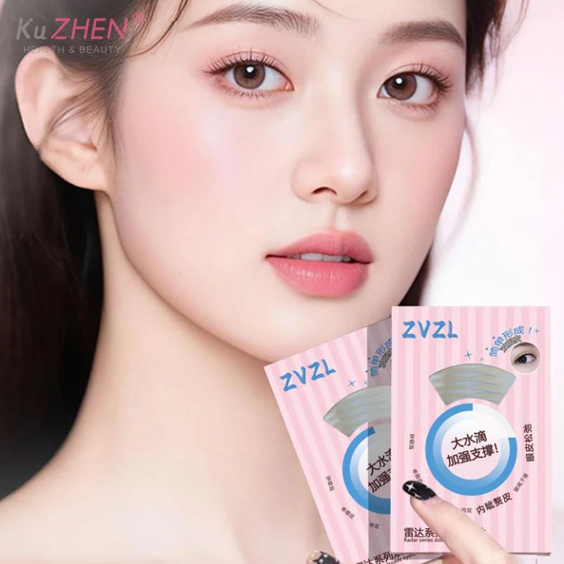 256 Patches Doppeltes Augenlidband Beige Selbstklebende Augen-Make-up-Aufkleber Transparentes unsichtbares doppeltes Augenlidband Großes Augen-Make-up