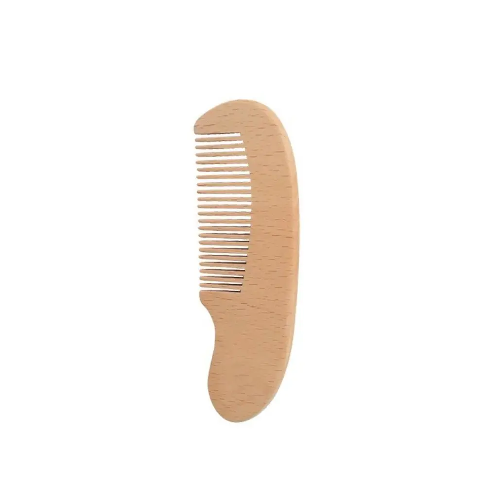 Portátil De Madeira Do Bebê Escova De Cabelo, Pente Infantil, Cabeça Massageador, Lã Natural, Cuidados Com O Bebê, Cabelo Escova De Banho, Recém-nascido, 1 Pc, 2Pcs