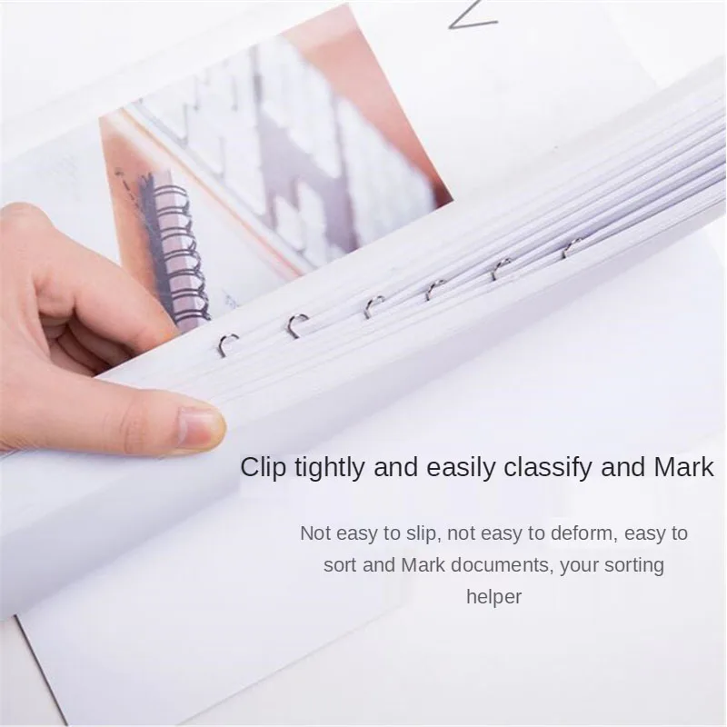 50PCS Simplicity Bookmark Planner Paper Clip Metal Material Bookmarks Marking Clip for Book Stationery School Office Supplies