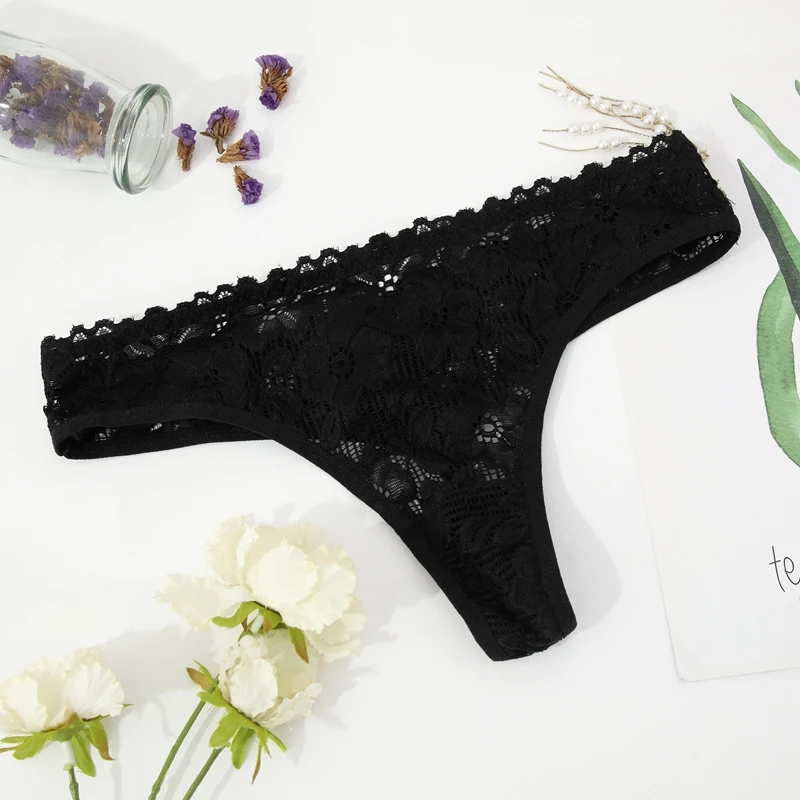 Sexy Blumen-Slips, Tiefsitzender Damen-G-String, Bequeme Intim-Lingerie, Ausgehöhlte Damen-Tangas, Sexy Unterwäsche, Super Komfort