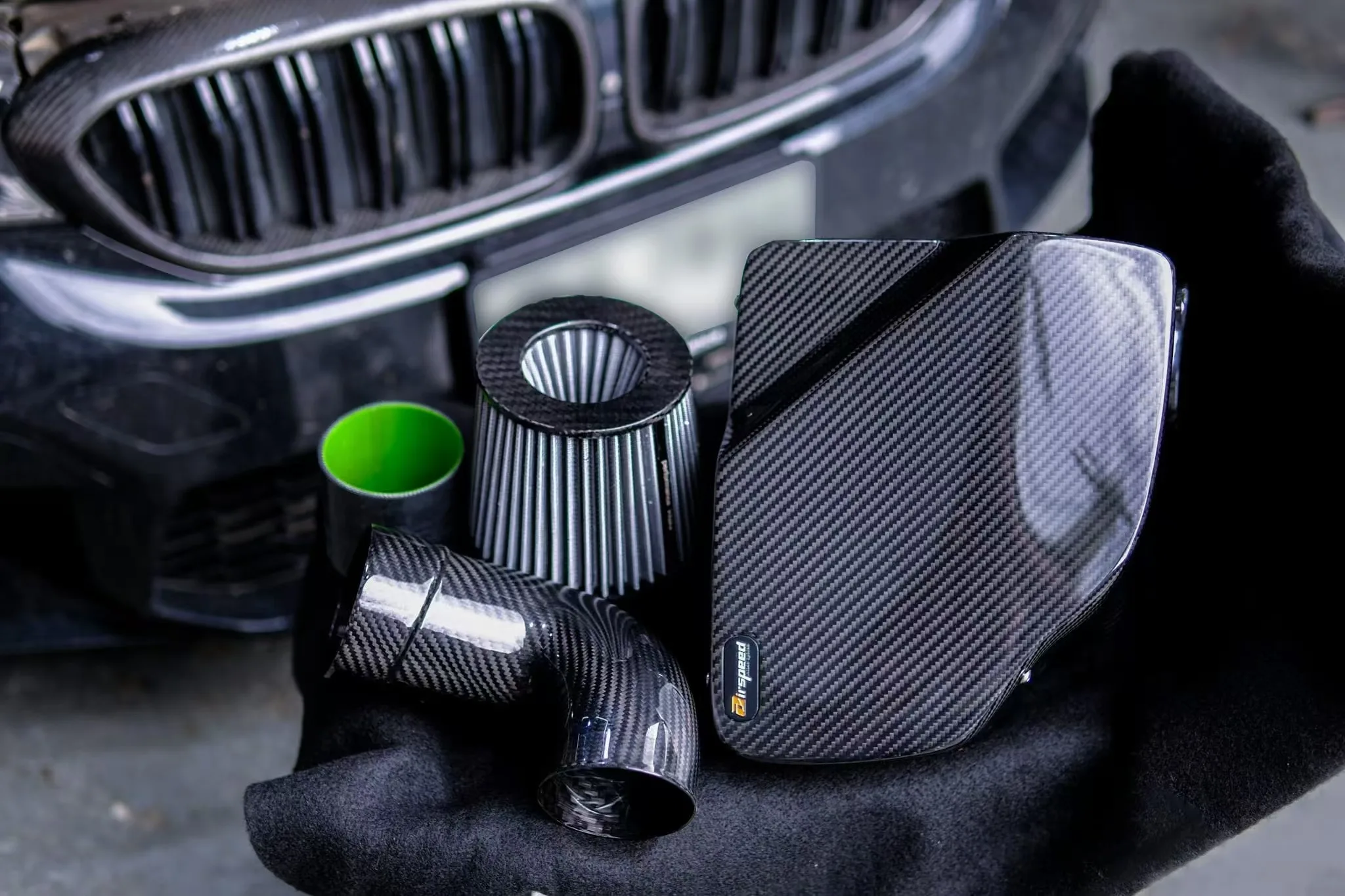 Airspeed Real Car Data Development Dry Carbon Fiber Cold Air Intake System for BW 520Li 525i 530i G30 G38 B48 2.0T