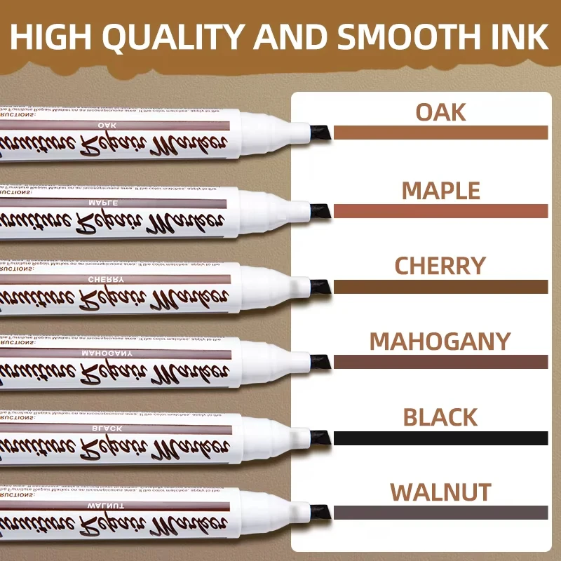 

13pcs Wood Scratch Repair Kit Furniture Markers Crayon Sharpener Set Waterproof Pen for Floors Tables Desks Stains Oak Maple