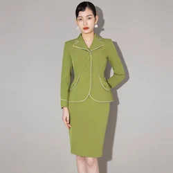 High end professional suit skirt women's new stewardess temperament in spring formal dress fashion small fragrance suit