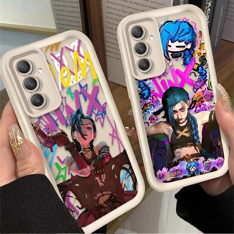 Hot Arcanes J-Jinx Graffiti Case for Samsung Galaxy A35 A16 A25 A55 A15 A06 A05 A05S A24 A13 A23 A12 A22 A32 A52 A71 A51 4G Capa