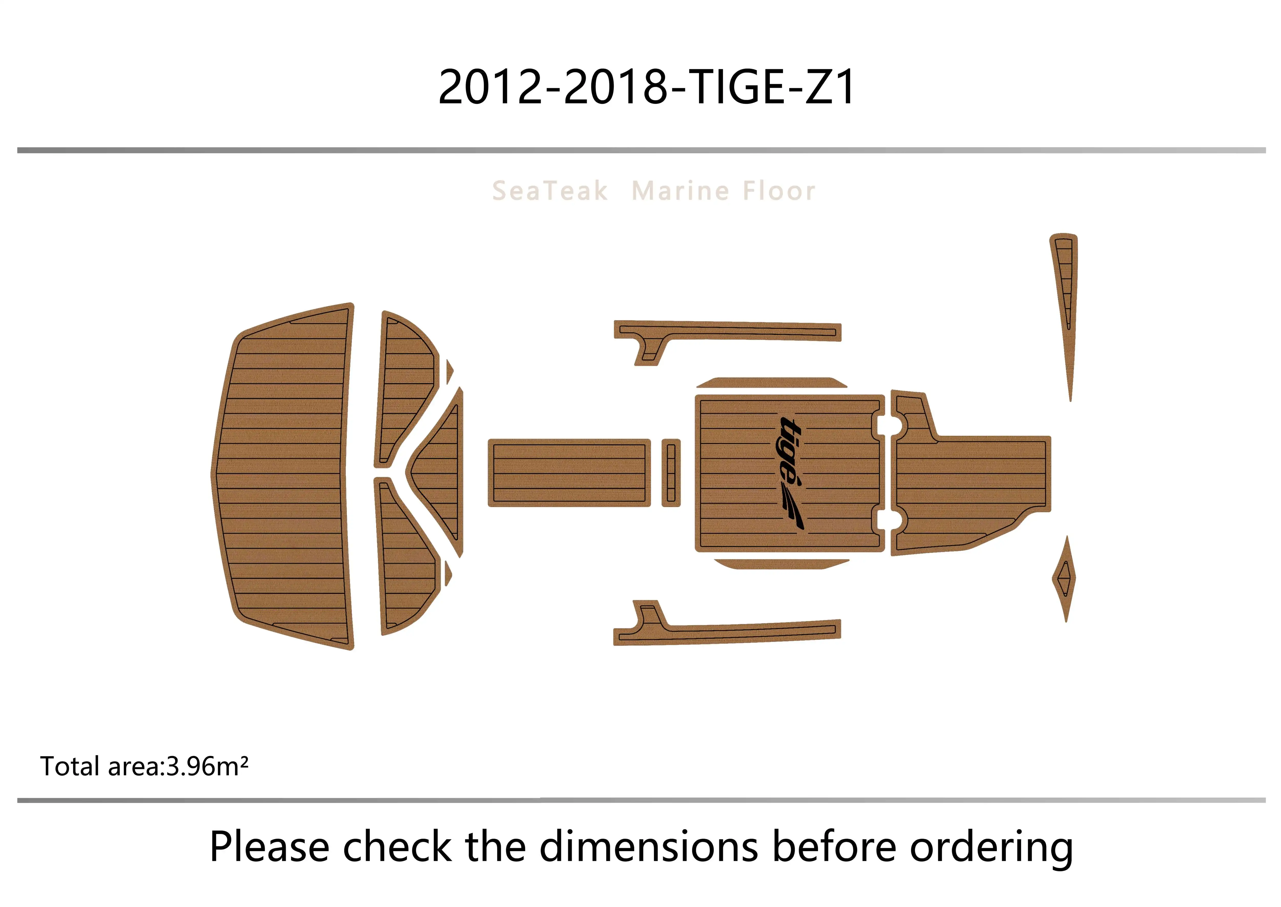 

2012-2018-TIGE-Z1 - SV244 Cockpit swimming platfo 1/4" 6mm EVA fAUX carpet Water Ski Yacht Fishing Boat Non-slip mat floor