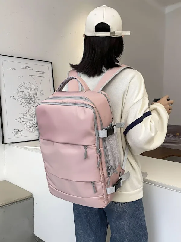 

USDEU Backpack Women Large Capacity Waterproof Anti-Theft Casual Daypack Bag Luggage Strap & USB Charging Port Backpacks