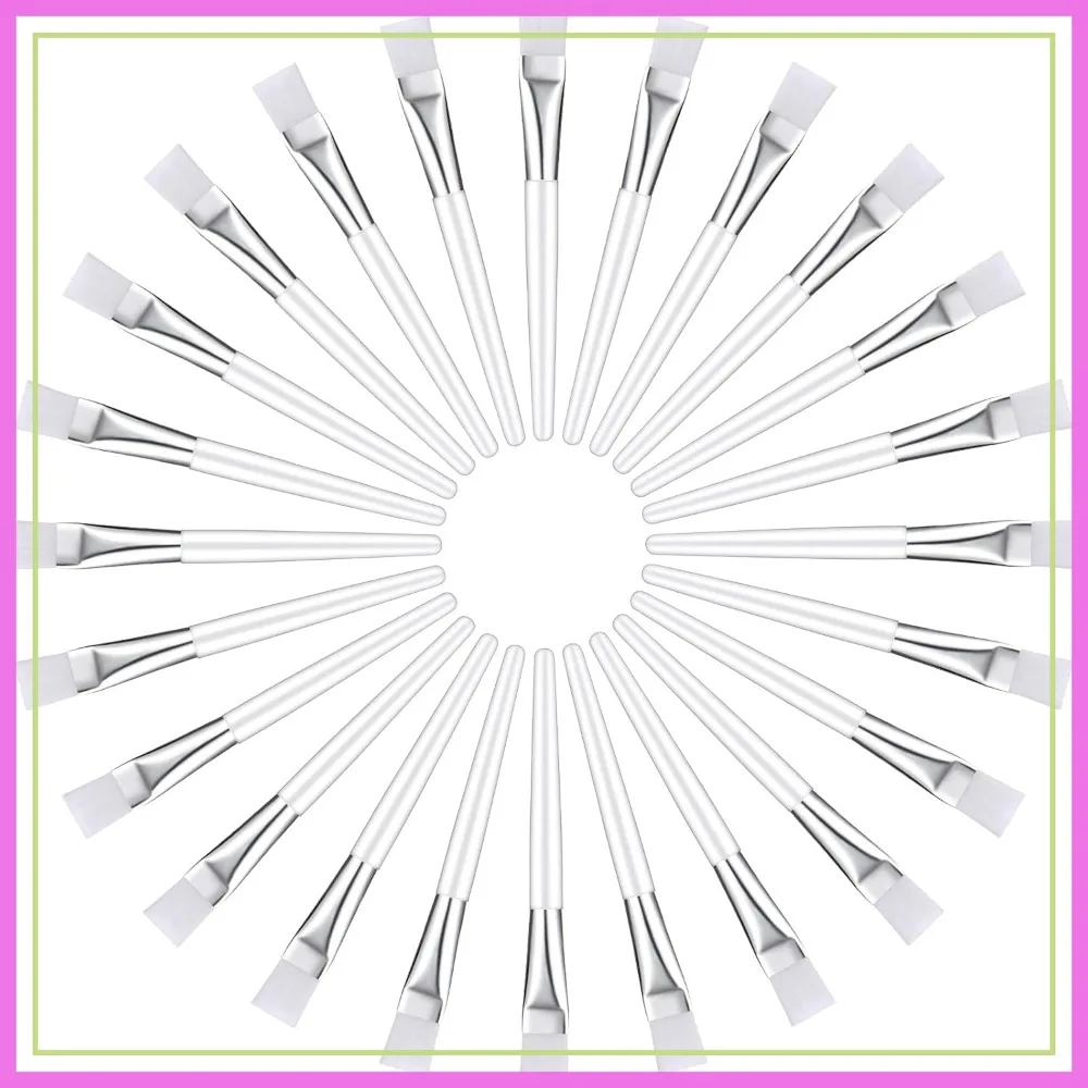

24 Pcs Facial Mask Brush Set for Cream, Mud, and DIY Face Masks - White