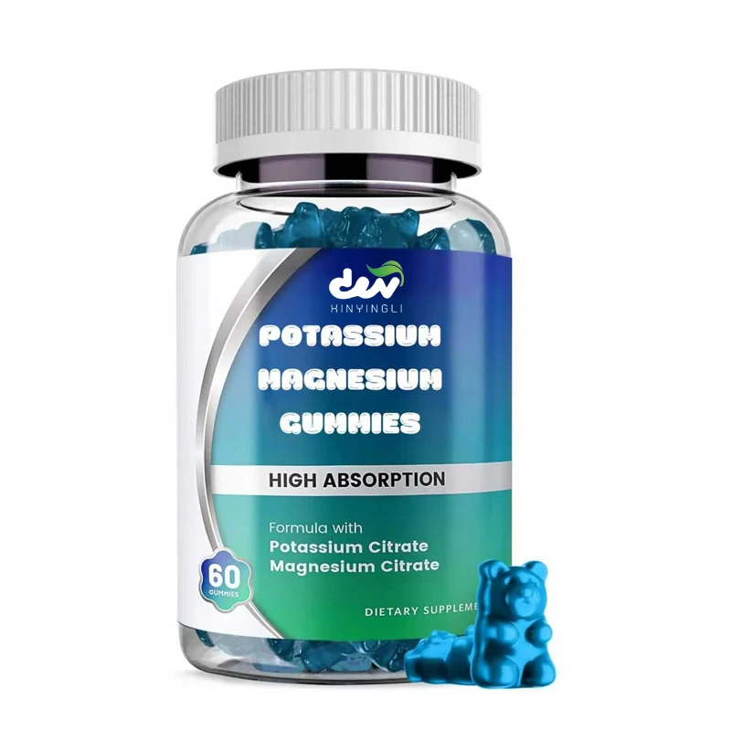 

Potassium Magnesium Gummies, High Absorption Potassium Citrate 99mg Magnesium Citrate 180mg, Used for Muscle Health