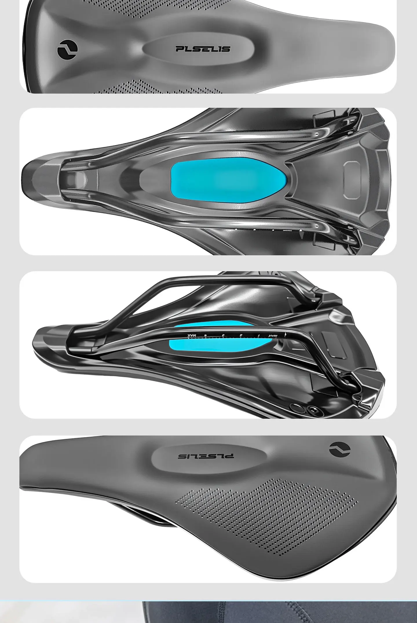 Plselis Mountainbike-Sattel, Fahrradkissen, weich und bequem, wasserdicht, speziell für Mountainbikes. – Detail 10