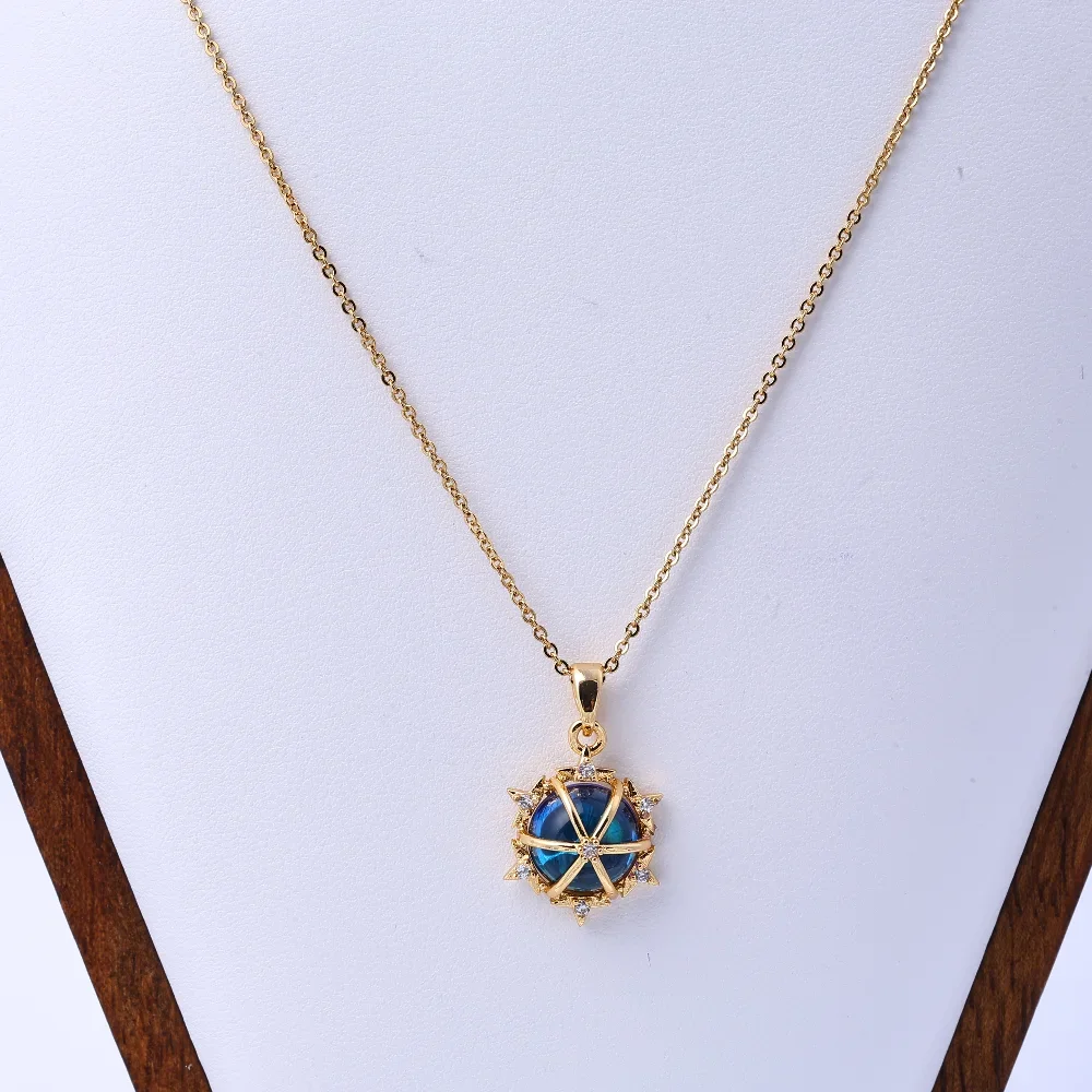 قلادة جميلة للنساء - سلسلة Dream Planet، سلسلة ترقوة عصرية خفيفة الوزن، قلادة هدية من الفولاذ التيتانيوم، Desi المتخصصة