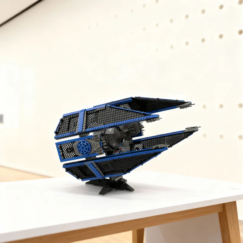 

871pcs MOC UCS TIE Interceptor Update Star Battle Model Building Blocks Shelf Decor, Home Decor Office Desk Decor Gift For Him