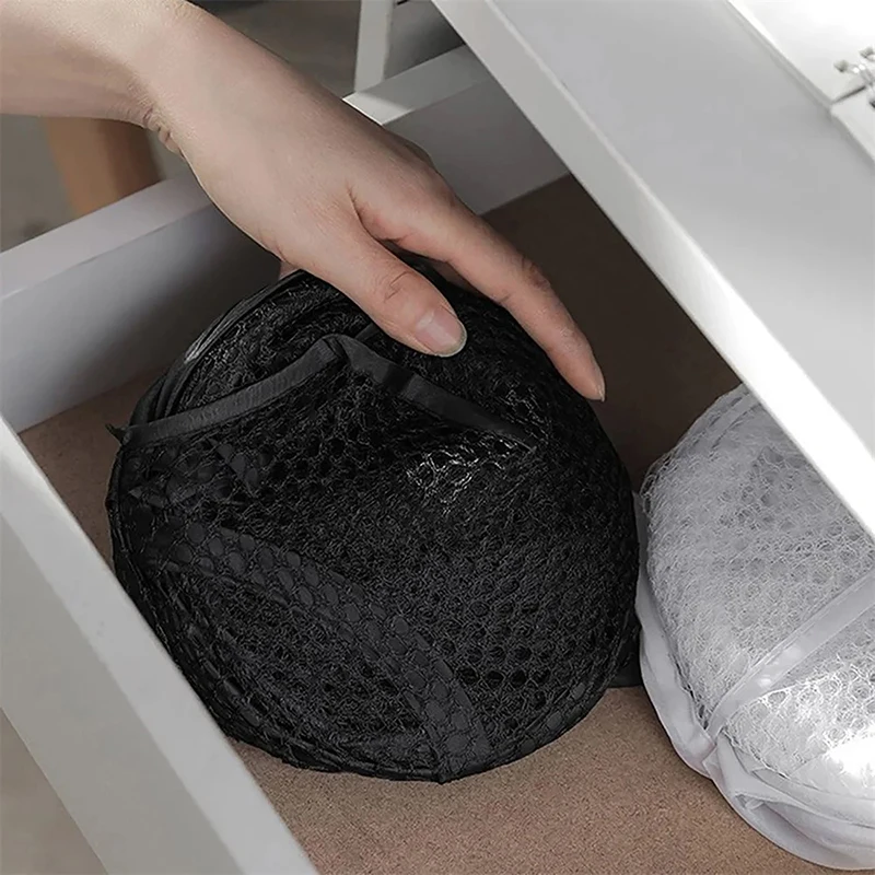 Folding Dirty Clothes Laundry Sorting Basket Bathroom Mesh Storage Bag Frame Bucket Laundry Organizers Storage Pouch