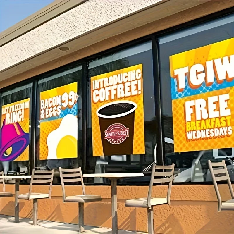 Custom event promotion stickers waterproof self adhesive decals for opening anniversary celebration storefront advertising  Etc