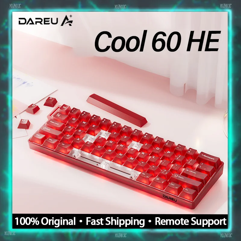 

Dareu Cool60 HE Gaming Keyboard Hall Effect Switch 0.01MM Rapid Trigger 8kHz Polling Rate Dynamic RGB SOCD DKS MT TGL FPS CSGO