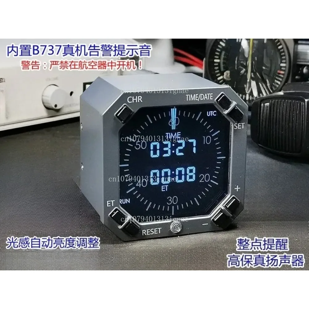 2022new 737 CLOCK  Simulator Aviation Instrument Clock Alarm Clock, Aircraft Simulation Clock