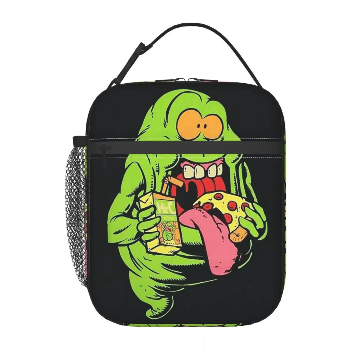 Ghostbusters Movie Slimer Artwork Printed Insulated Lunch Bag for Women Children Portable Food Boxes Thermal Lunch Box Tote
