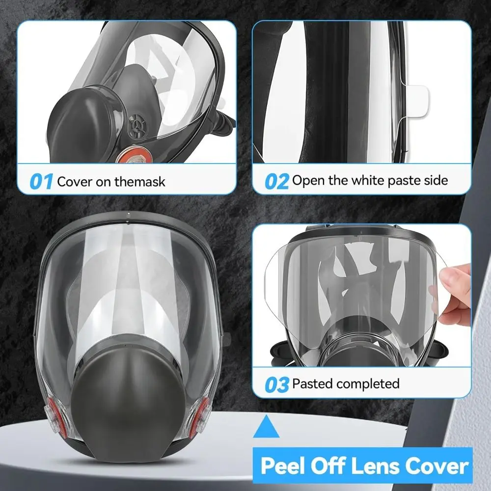Peel Off Lens Cover Anti-Fog Protective Lens Film Protective Lens Film Waterproof Full Face Screen Protector