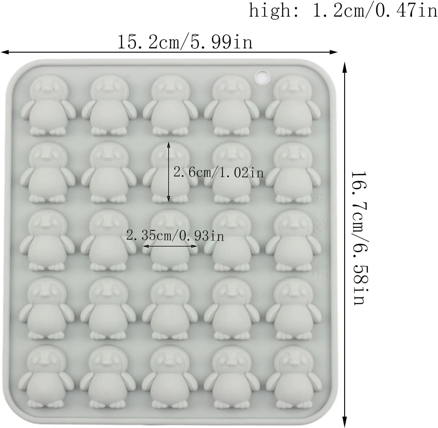 25 Cavity Food Grade Penguin Silicone Mold Non-stick DIY Gummies Chocolate Mould Candy Jelly Ice Soap Kitchen Baking Party Tools