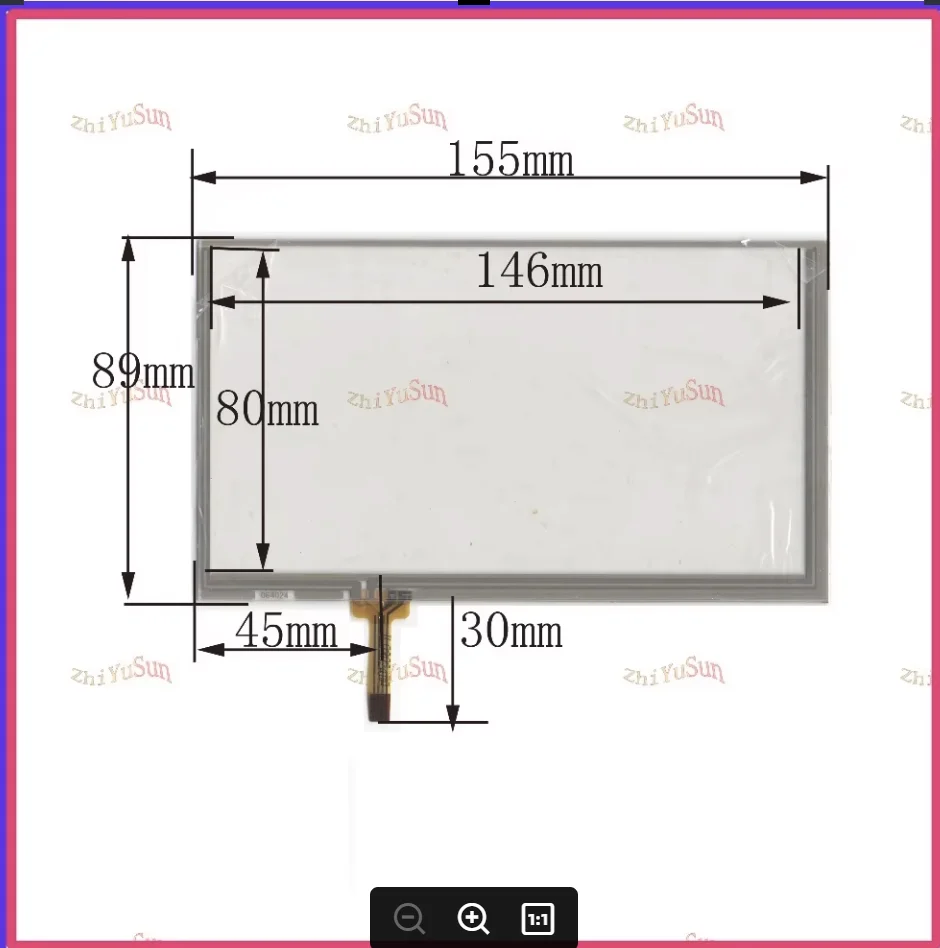 NEW 6.4inch 064024 4lines resistance touch screen panel  155mm*89mm  TouchSensor FreeShipping 155*89 for HSD062IDW1