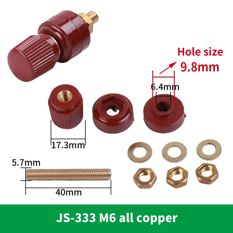 Cobre 555 m6/m8/m10 fio ligação post soldador elétrico inversor braçadeira fonte de alimentação emenda conector cilíndrico blocos terminais