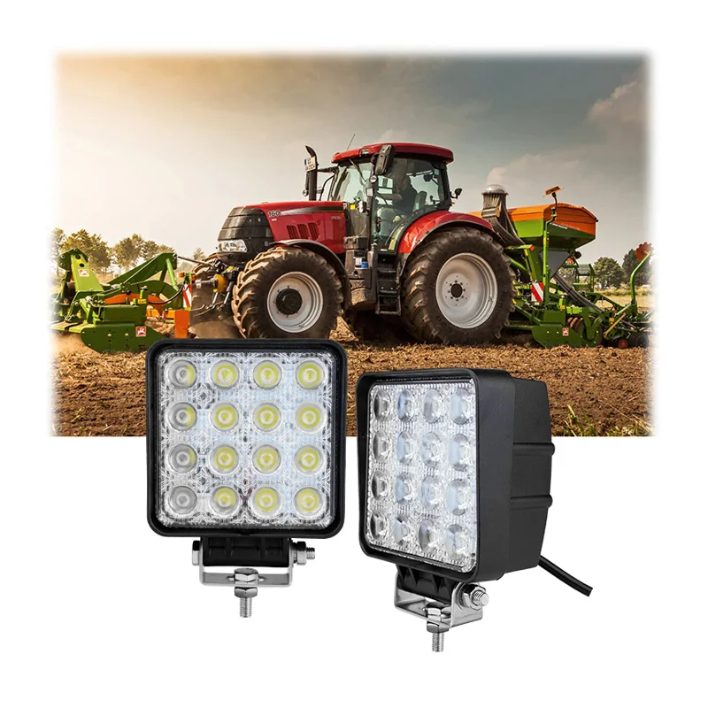 

ECE E9 Tractor Off-Road Heavy Duties Led Work Light 48W Flood/Spot Beam 4.3 Inch Square Led Work Lamp