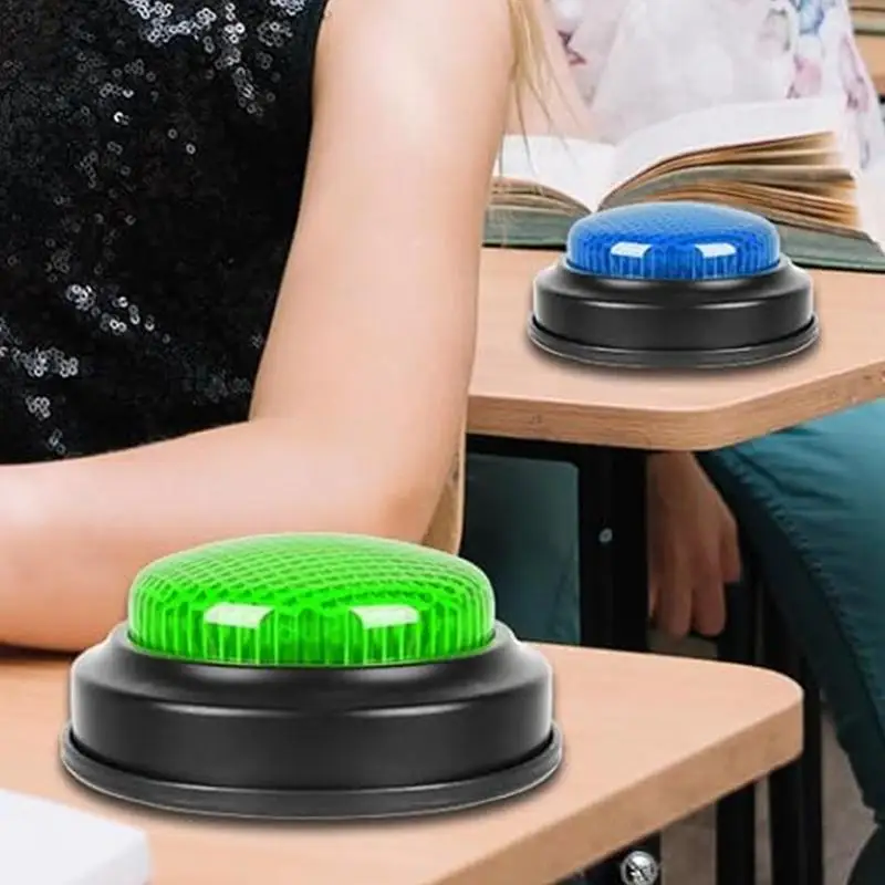 Buzzers For Answer Classroom Accessories Competition Props Buzzer Recordable Button Pet Training Buzzer Game And Trivia Nights