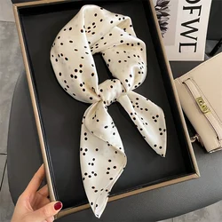 100% Real Silk Scarf New Natural Shawl Wraps Women Ladies Fashion Dot Scarves Foulard Bandana Square Headband Hijab Pashmina