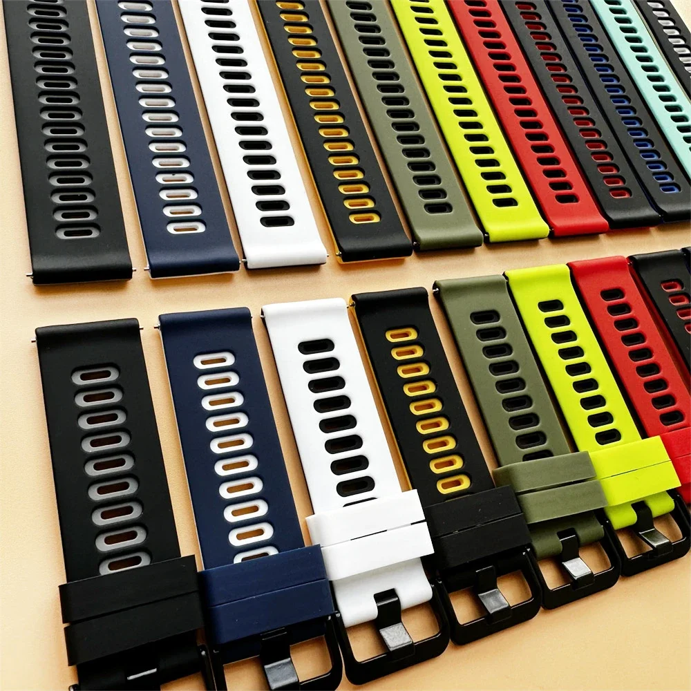 Ремешок для часов 20 мм 22 мм для Amazfit gts/4/3/2/gts2/4 Mini/Gtr4/3/2/2e/47 мм, силиконовый браслет для умных часов Watchabnd Amazfit gts Band