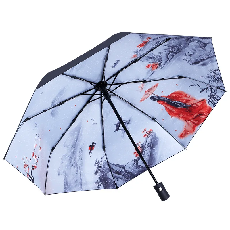 Automatic Umbrella Rain Sun Rain Anti Uv Windproof Beach Umbrella Girl Parasol Folding Parasol Umbrellas Rain Women Portable