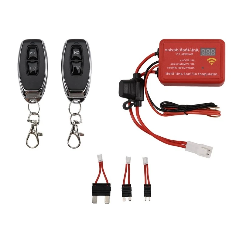 Digital Oil Circuit Drive Voltage Fuel Cut Off Immobilizer Anti-Theft Device For Car Yacht Motorcycle Scooter