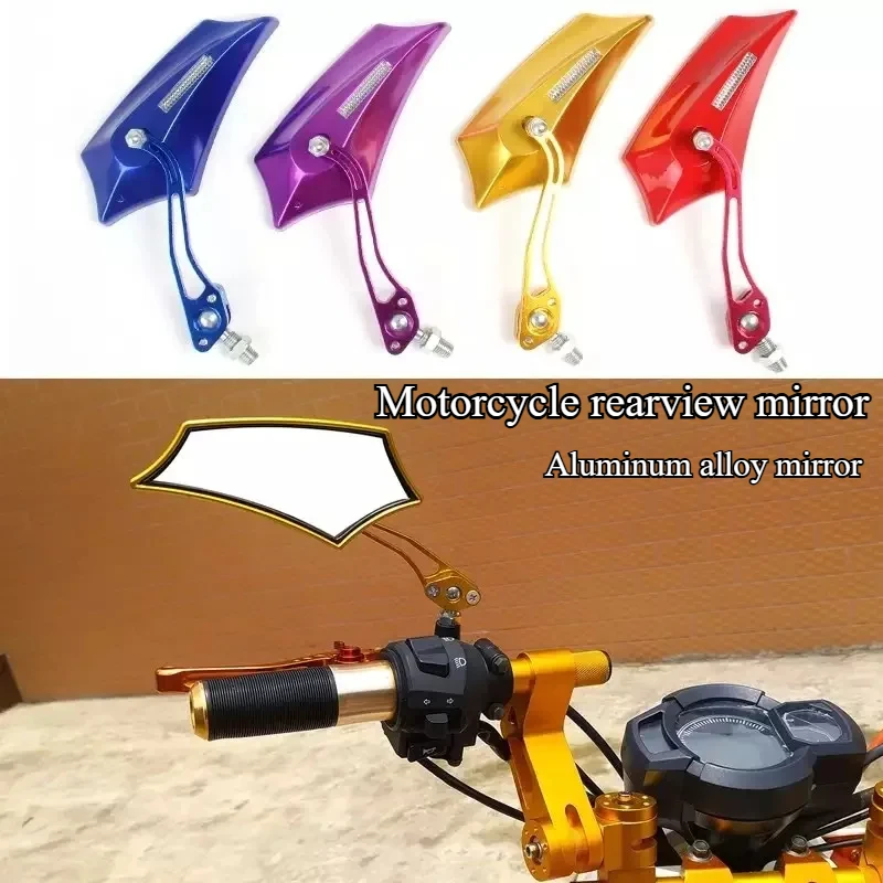 

Motorcycle Rear View Mirrors Reflector Aluminum Alloy Side Mirrors Universal Motorbike Bike Handlebar Rear View Mirrors